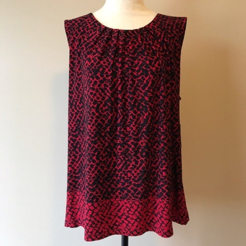 Brand New Calvin Klein Red And Black Top